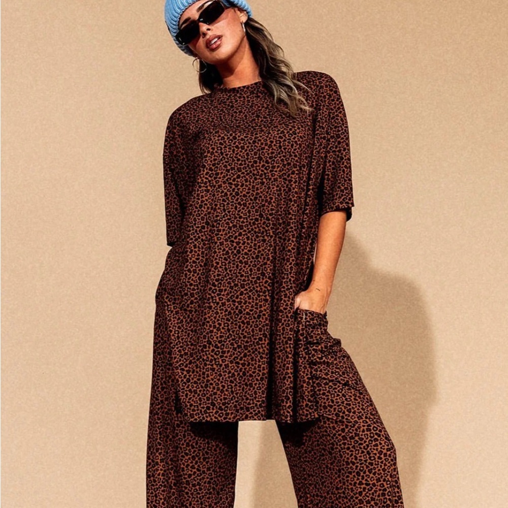 Dressed in Lala Mini Leopard Ribbed Playsuit